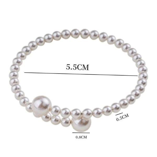 Brățară elegantă cu perle, design flexibil 68D11C1322 - imagine 2
