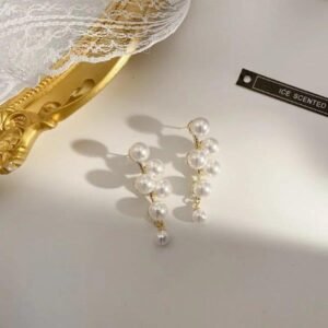 Cercei cu Perle Albe – Model Elegant 68D12C1338