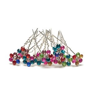 Set 10 Agrafe pentru Coc cu Strasuri Multicolore 69E11A1373