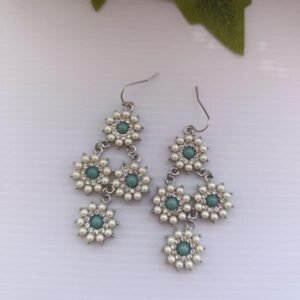 Cercei Lungii cu Perlute și Piatra Turcoaz 68A14C1381