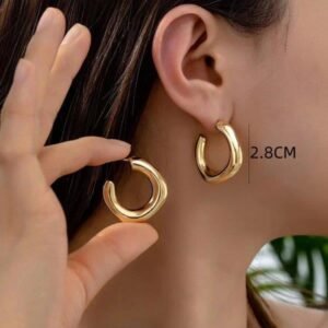 Cercei aurii tip hoops 69D12C1408