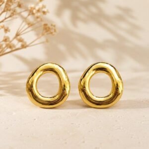 Cercei statement ovali din oțel inoxidabil, 2,8 cm 72D14C1610