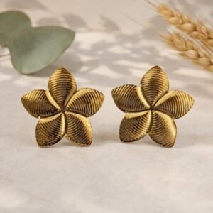 Cercei Floare Aurii Design Texturat Statement 72D14C1545