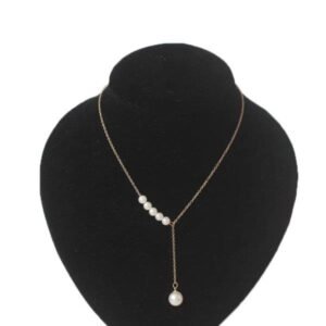 Colier Tip Y Argintiu cu Perle 68D14O1476