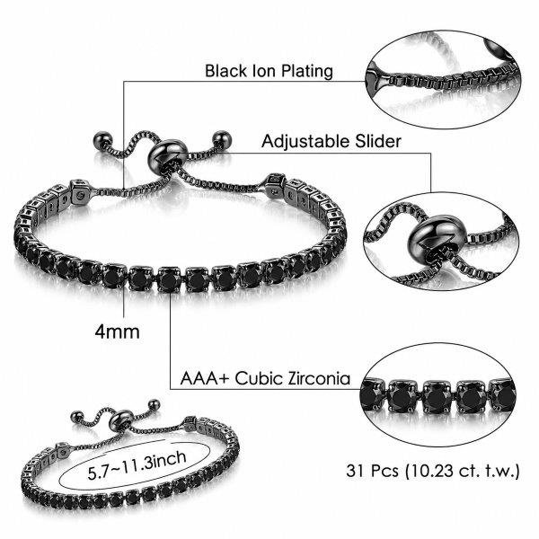 Brățară tenis reglabilă, cu pietre zirconiu 68D15B1497 - imagine 2
