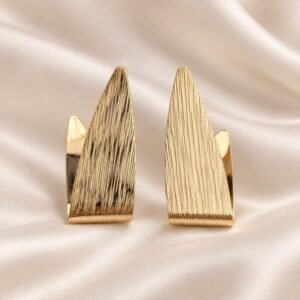 Cercei Statement Aurii cu Design Curbat 72C11C1656